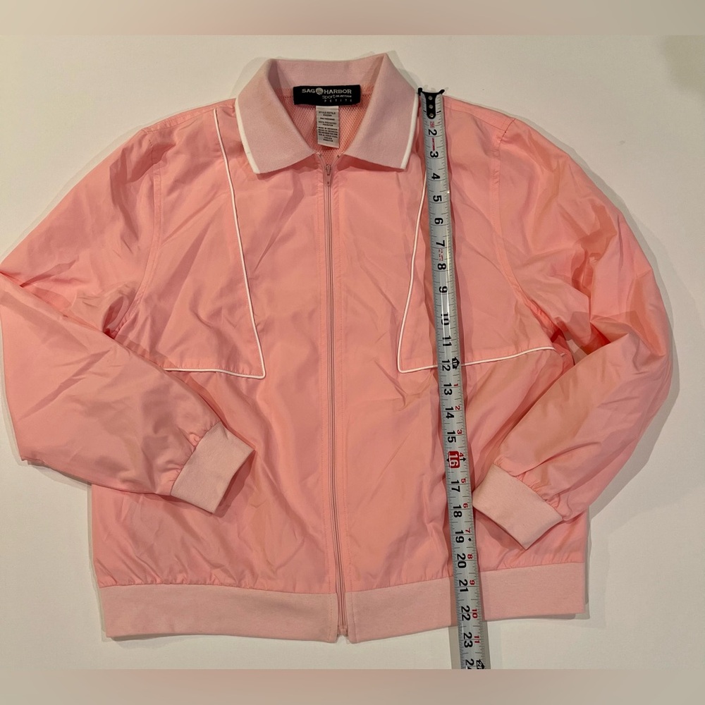 Sag Harbor Petite Medium Pink Women's Jacket Tennis Pickleball Sport - Picture 6 of 13